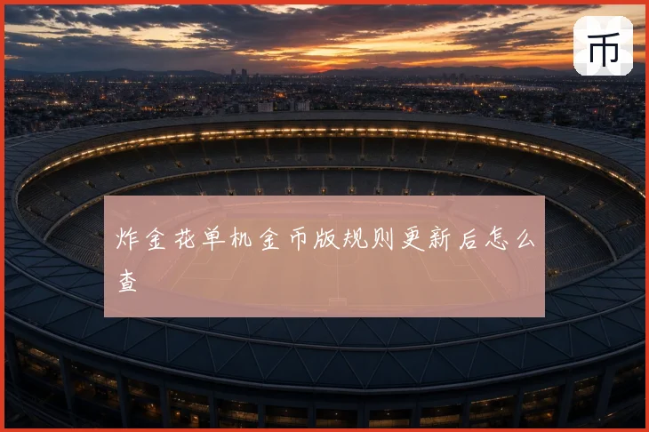 炸金花单机金币版规则更新后怎么查